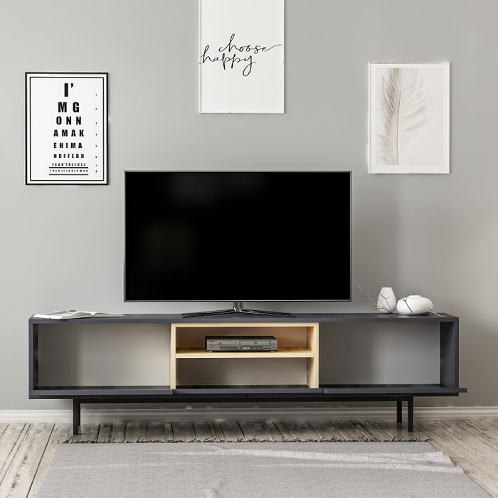 Hanah Home Soporte de TV Industrial Antracita 180 cm Hanah Home Soporte de TV Industrial Antracita 180 cm